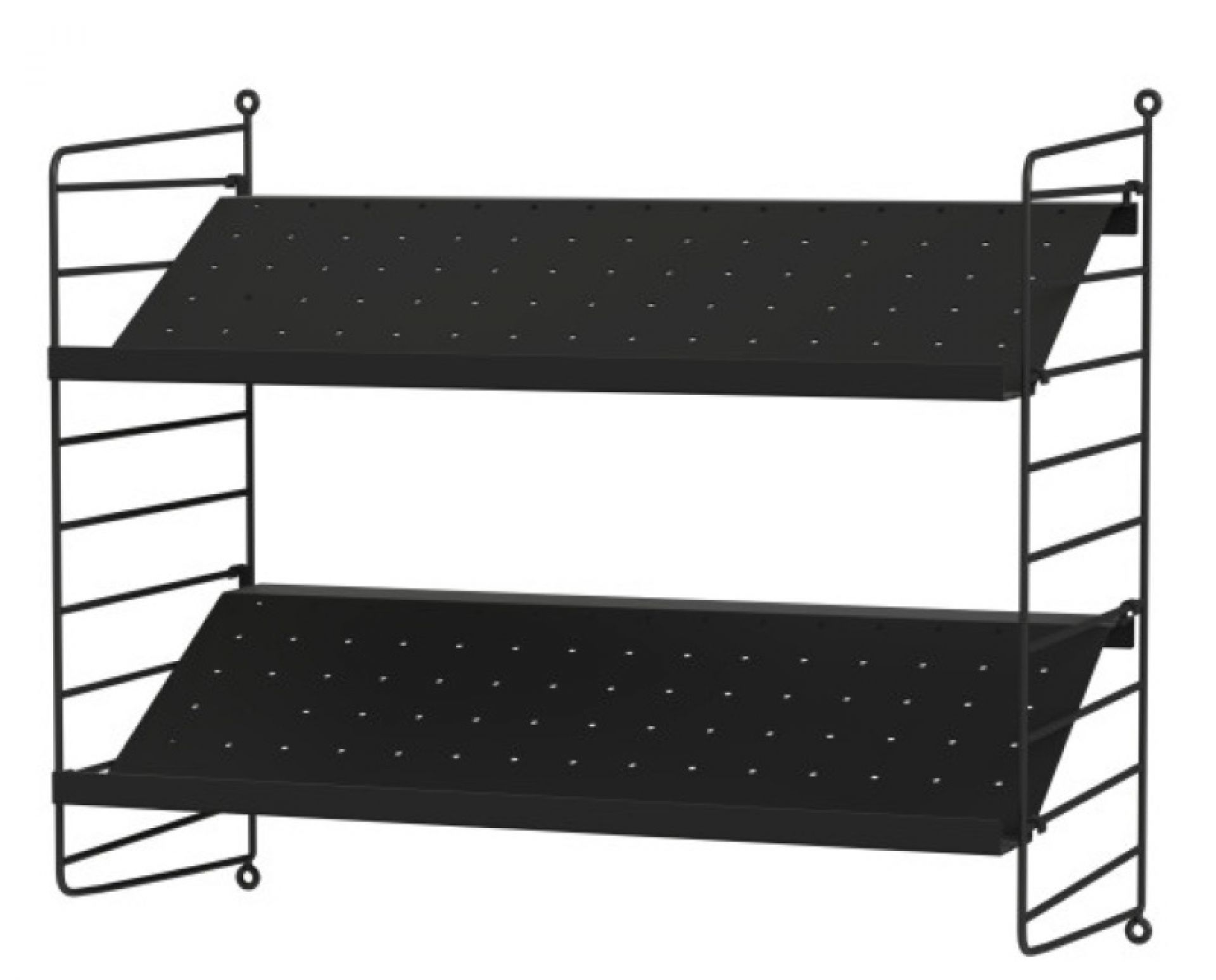 String Flur Wand Regalsystem F String Furniture Schwarz - Schwarz