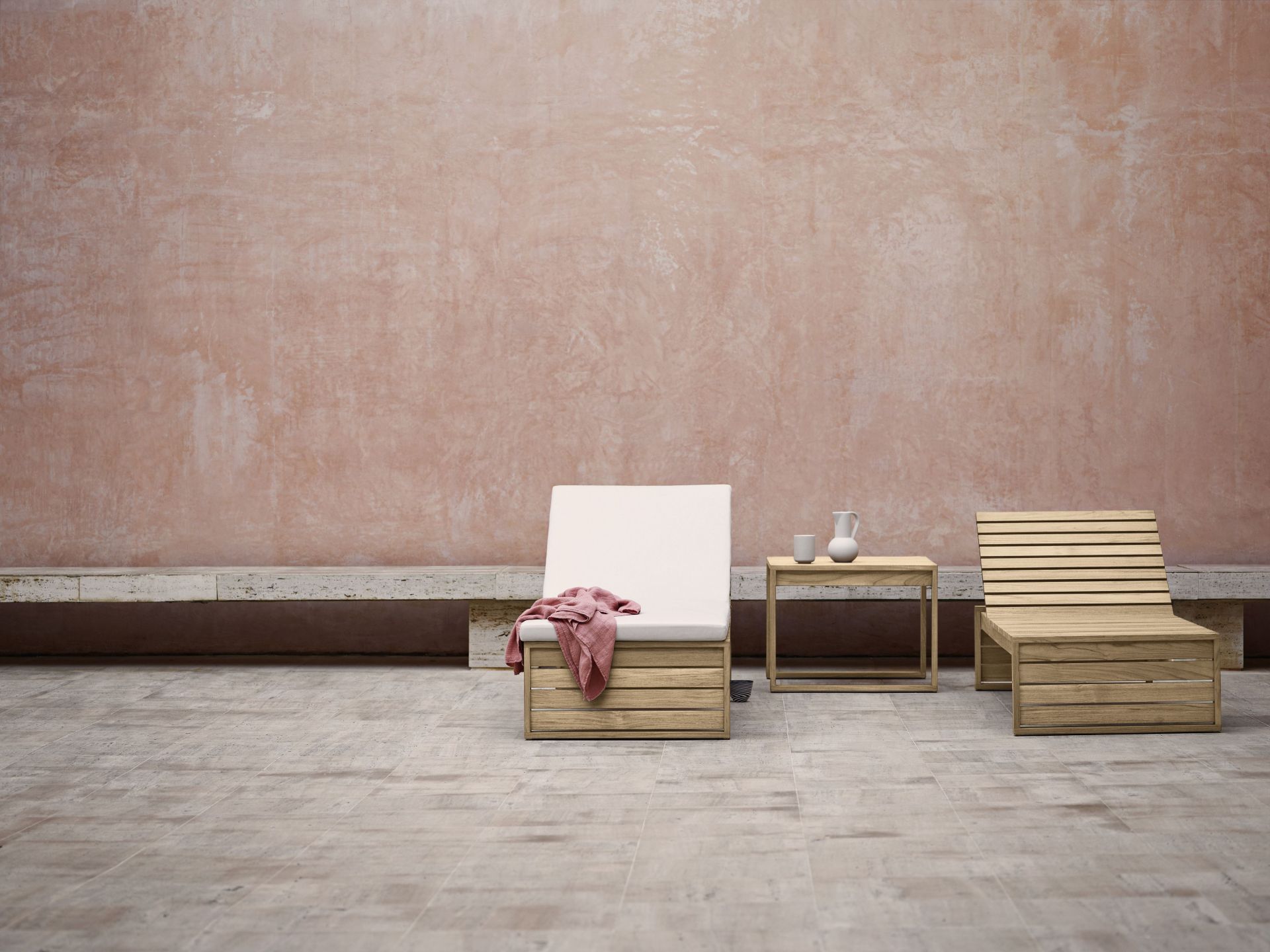 Kjaer Sonnenliege Outdoor Teak Carl Hansen & Søn