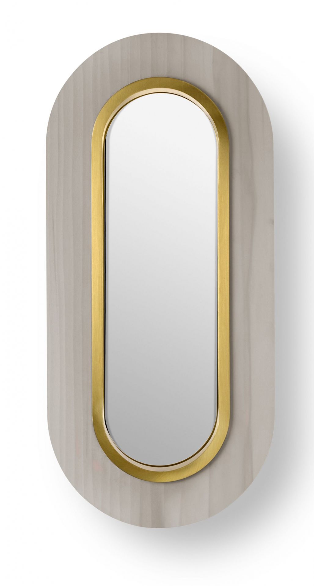 Lens LED Wandleuchte oval Metallring in Gold Grau LZF Lamps