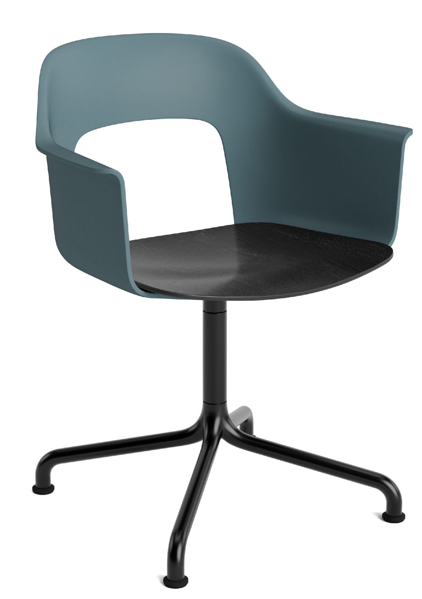 Layout Armchair 252 Armlehnstuhl 4-Sternfuß Drehfuß mit gebogenem Fußkreuz Hay