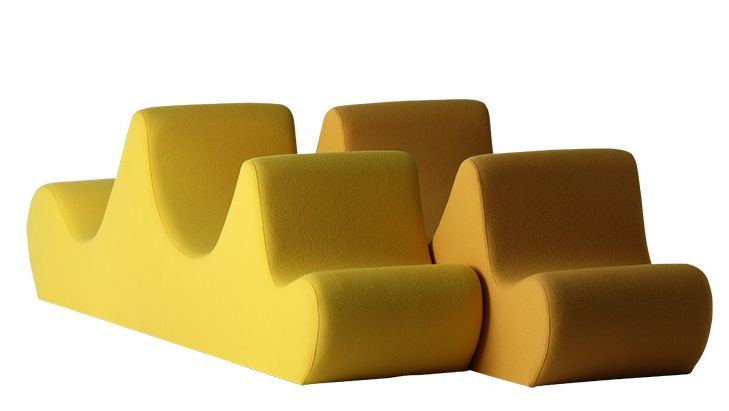 Welle 3 Sofa 3-Sitzer Verpan
