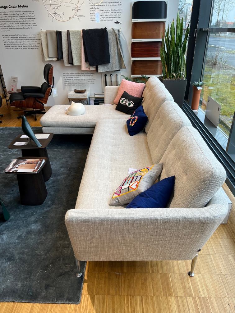 Suita Sofa 3 Sitzer offen mit Suita Chaise Longue klein Vitra AUSSTELLUNGSSTÜCK