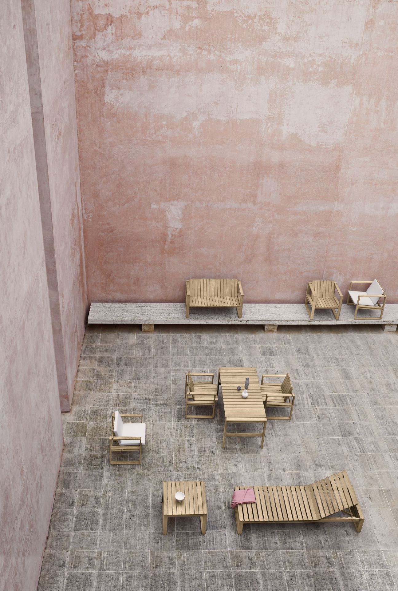 Bodil Kjaer Sonnenliege Outdoor Teak Carl Hansen & Søn