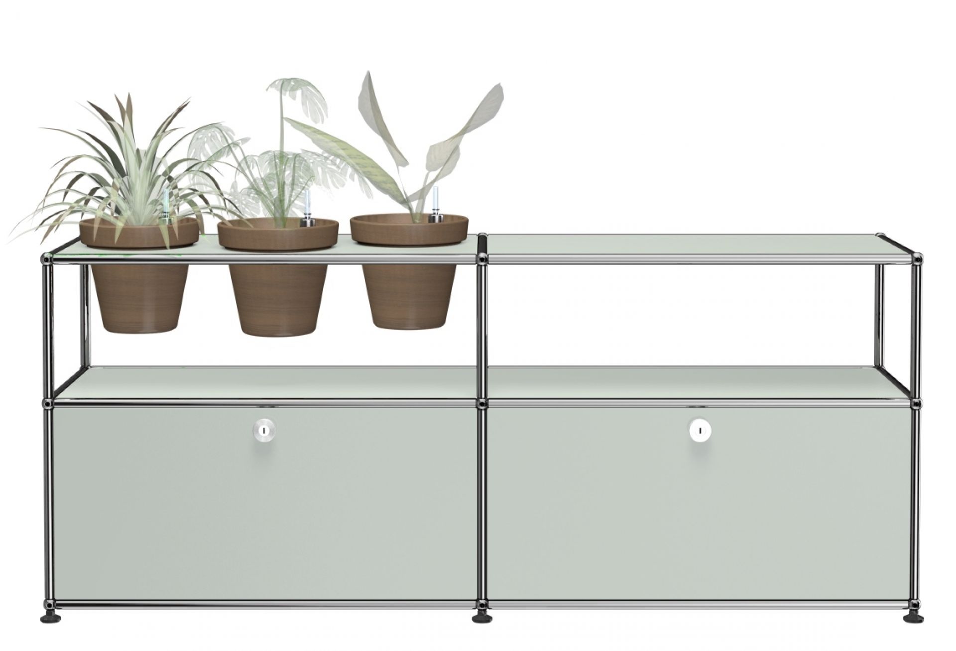 Pflanzenwelten Sideboard Konfiguration 1 USM Haller Lichtgrau