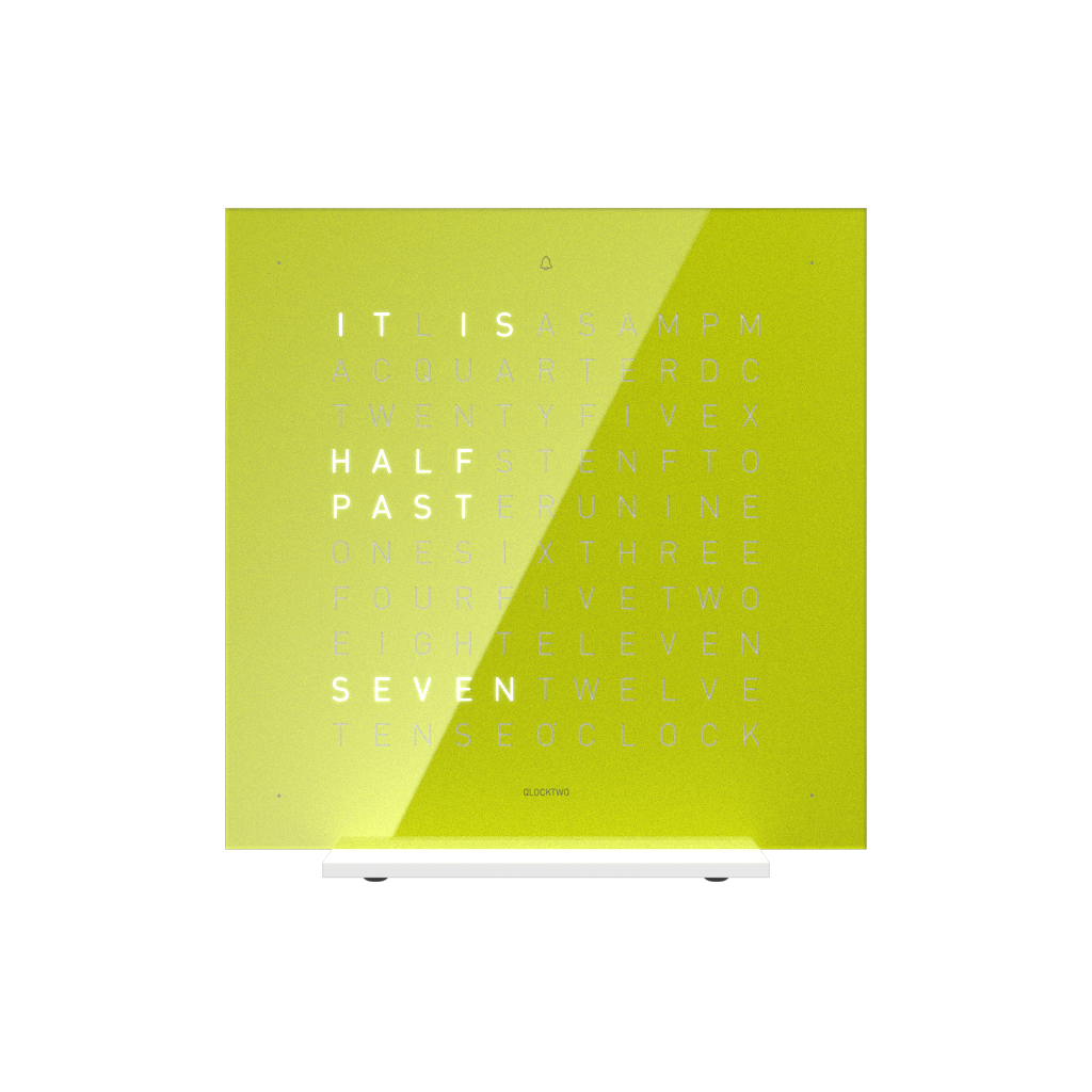 Earth 13.5 Pure Edition Tischuhr / Zeitobjekt Englisch QLOCKTWO