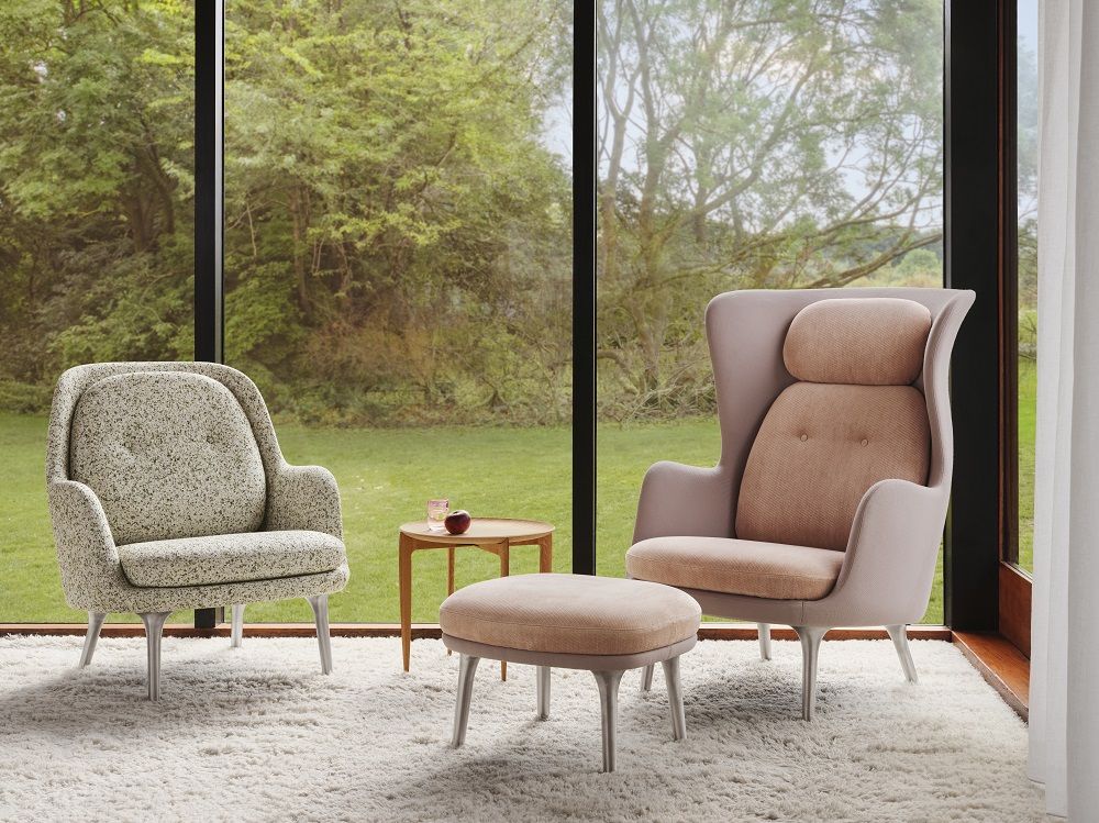 JH11 / JH12 Fußhocker für Ro Sessel Fritz Hansen