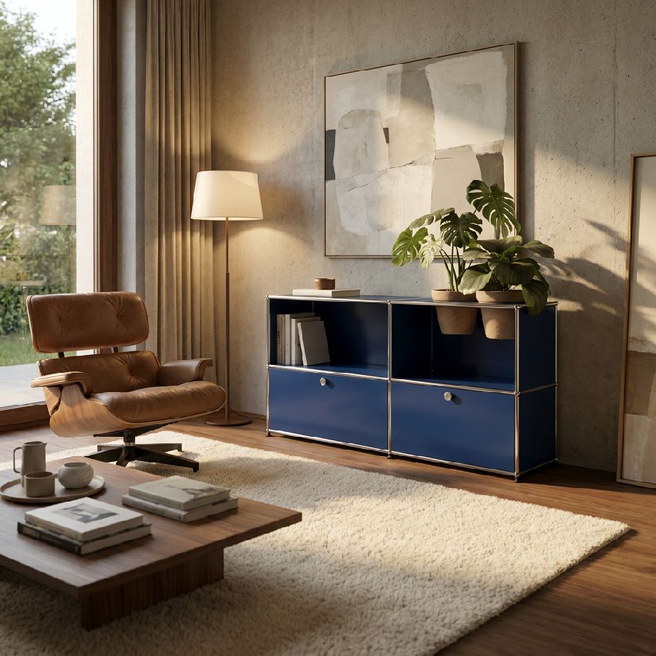 USM Haller Sideboard M57 mit Klapptüren und Pflanzeneinsatz QUICK SHIP