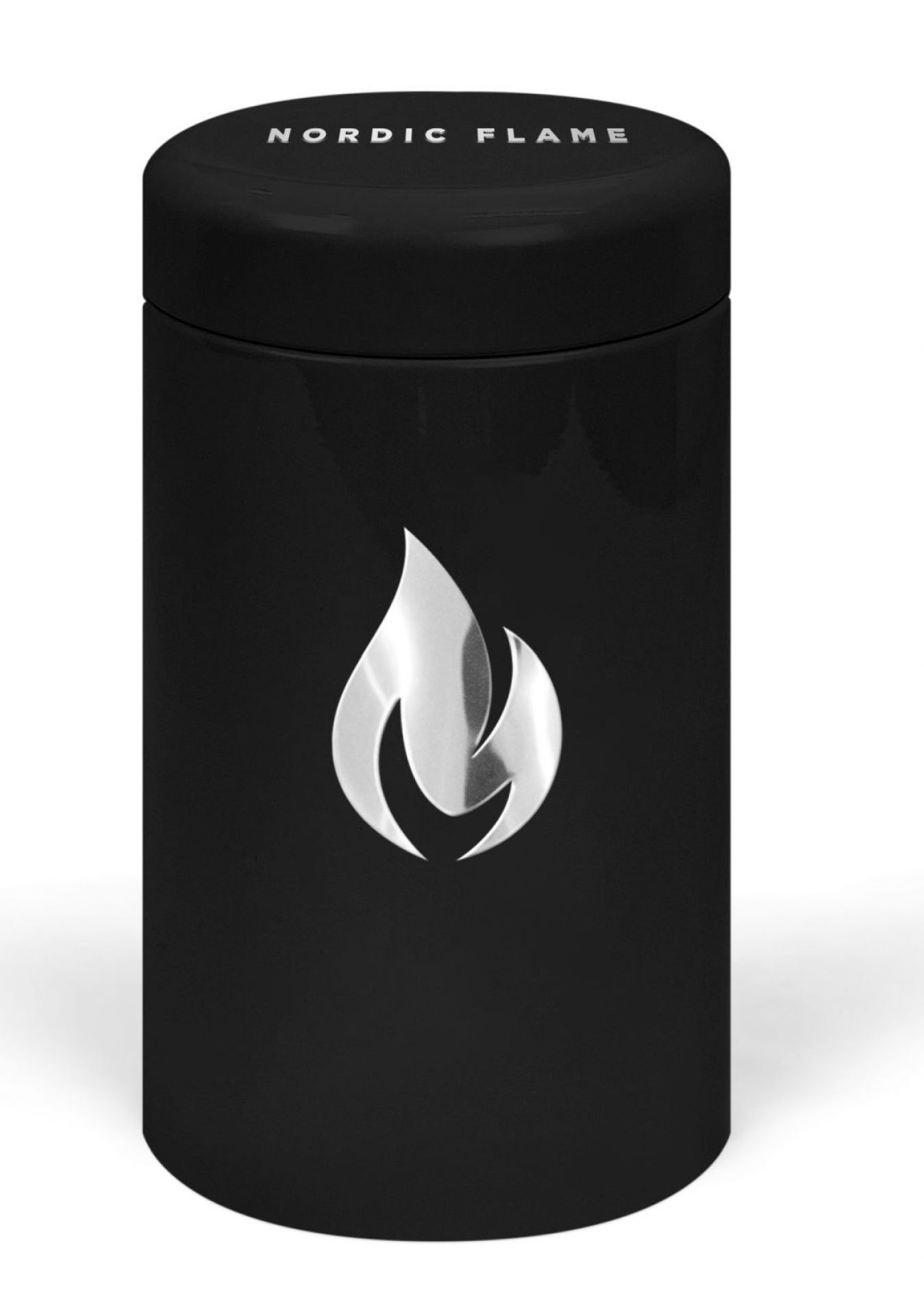 Streichholzdose aus Metall Schwarz / Silber Nordic Flame EINZELSTÜCK