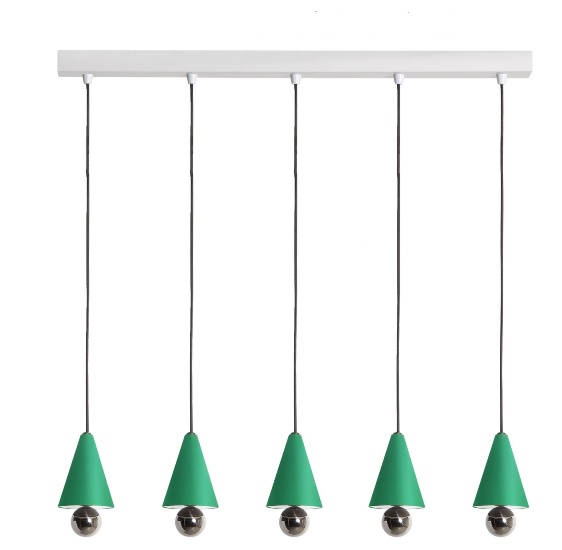 Cherry Pendant light Pendelleuchte 5-er Set Linear Petite Friture Mint grün