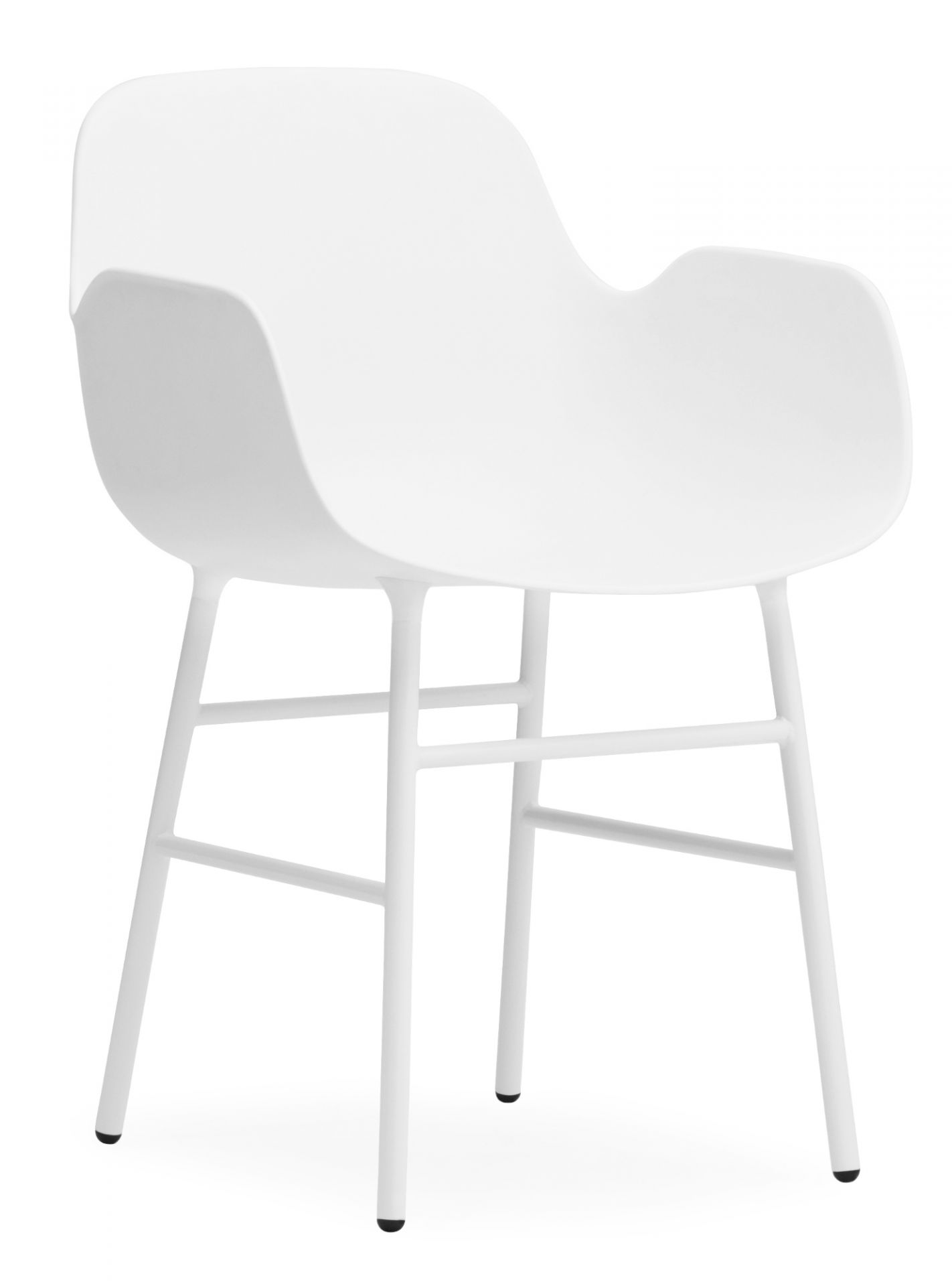 Form Armchair Lehnstuhl Normann Copenhagen-weiß-Stahl