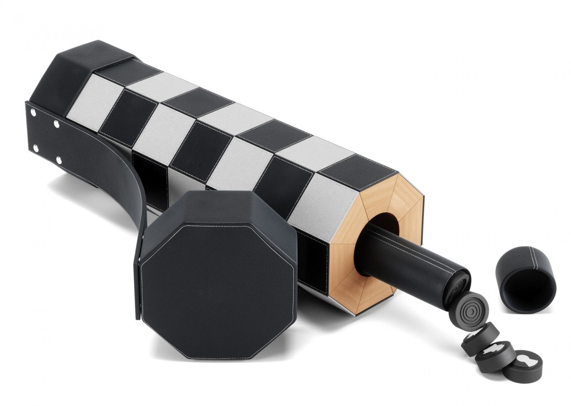 Rolz Chess / Checkers Ser Mobiles Schach- und Dame Set Umbra EINZELSTÜCK