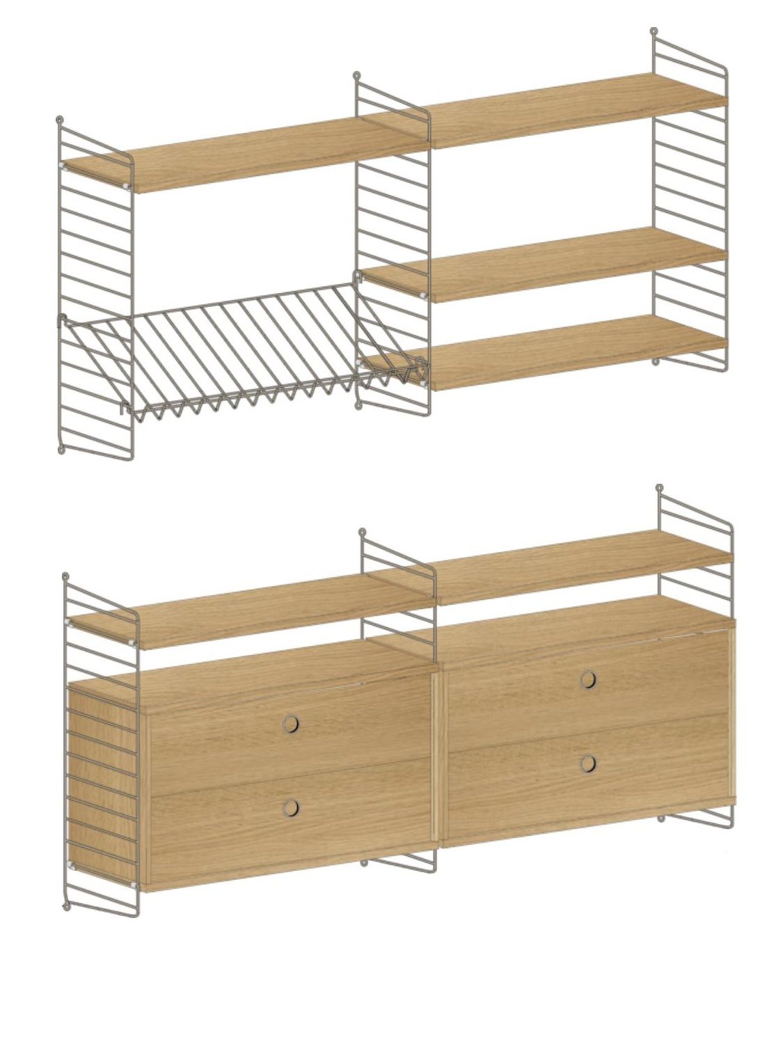 String Regalsystem / Wandregal String Furniture EINZELSTÜCK