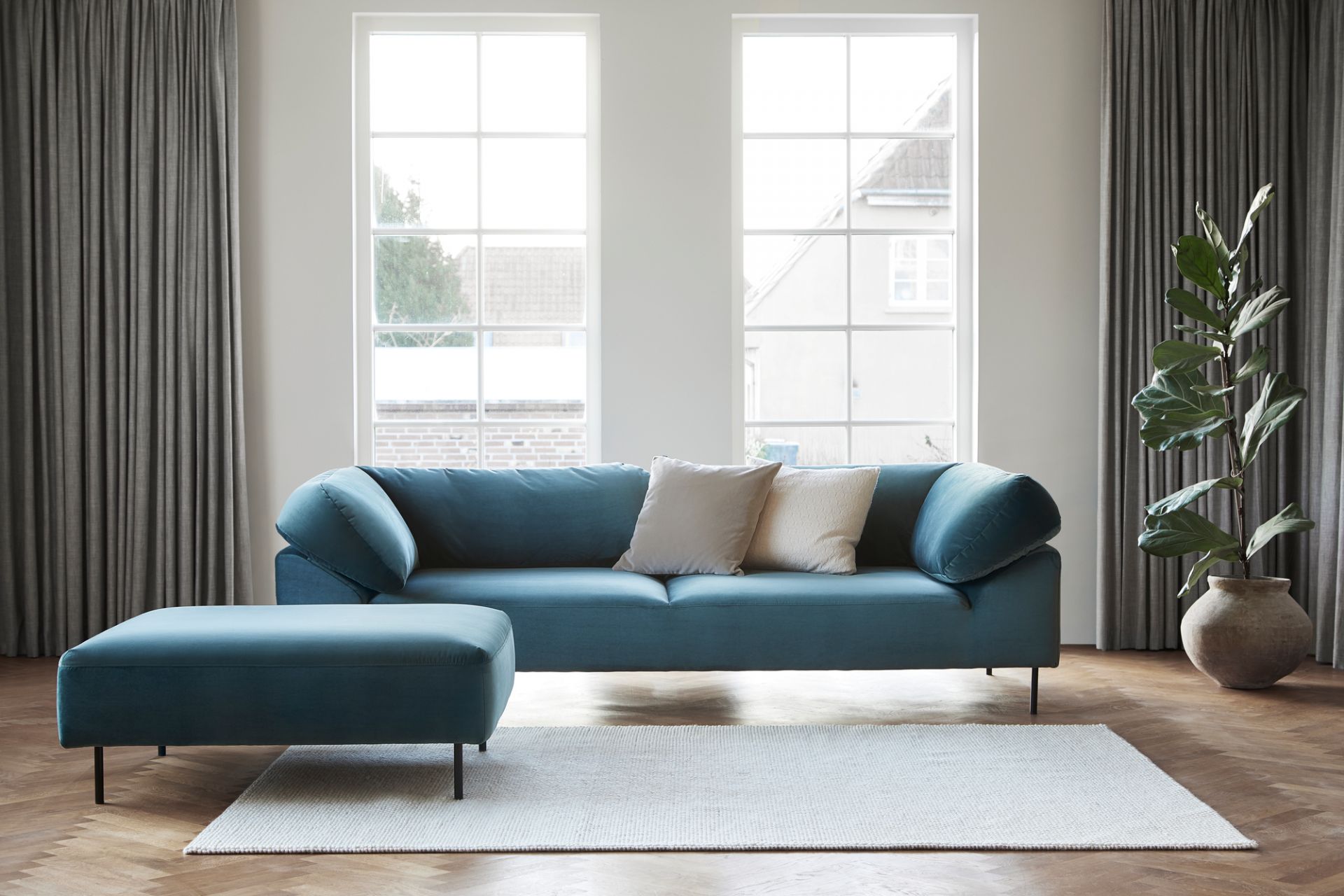 Tact Teppich T170 x B240 cm Weißgrau Woud EINZELSTÜCK