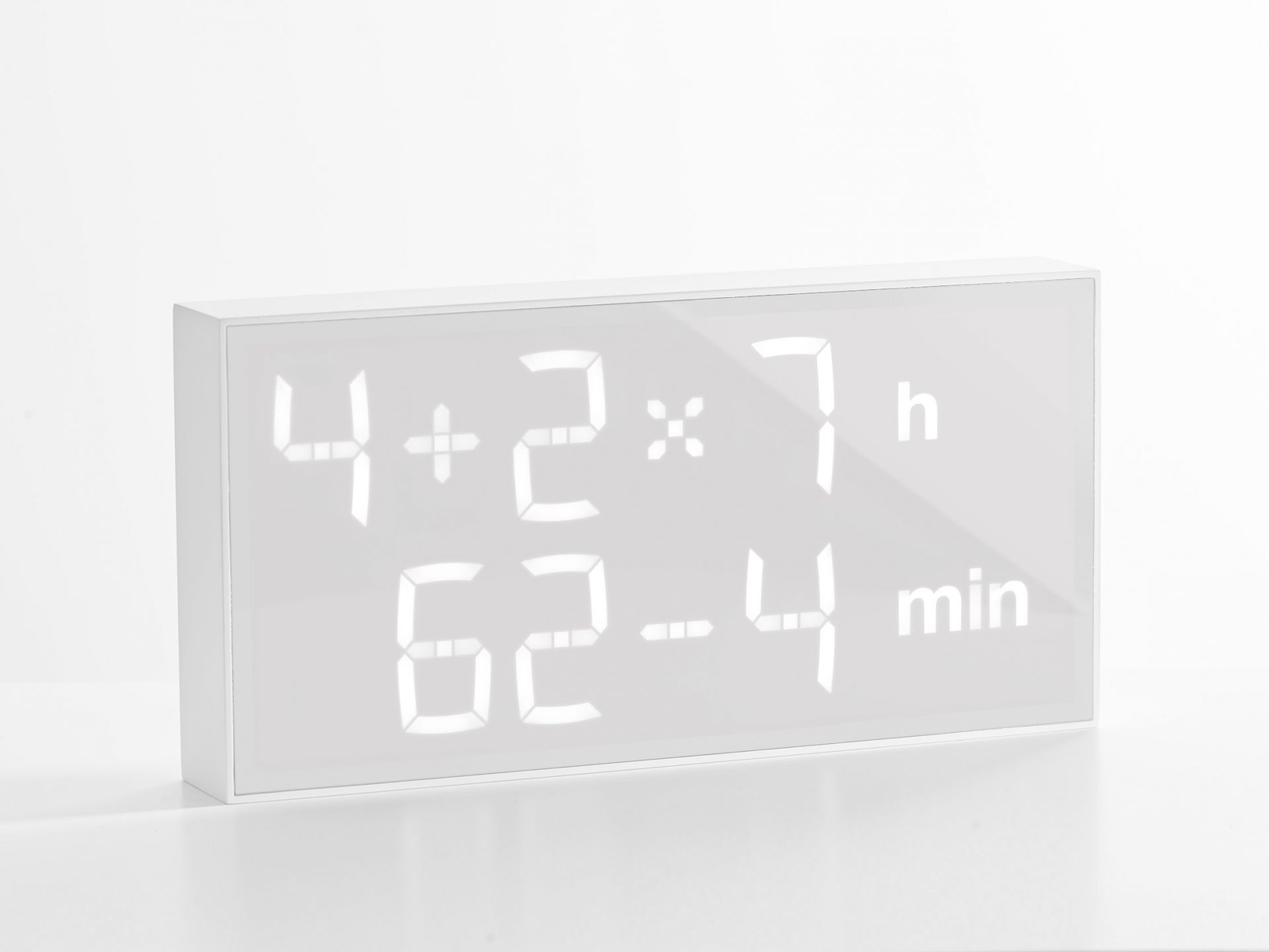 Digital clock LED Digitaluhr / Tischuhr / Wanduhr SCHNEEWEISS Albert Clock EINZELSTÜCK