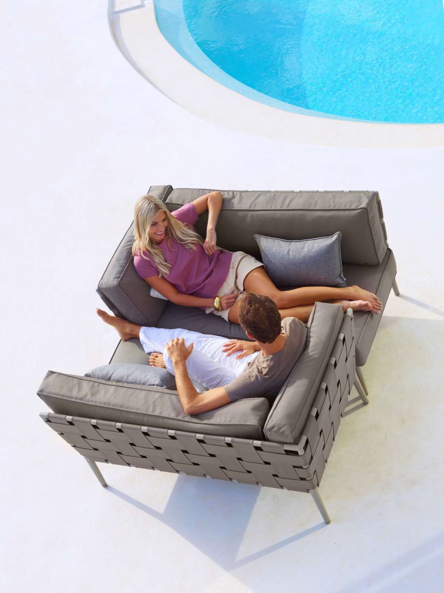 Conic Outdoor 2-Sitzer Modulsofa rechts Cane-Line