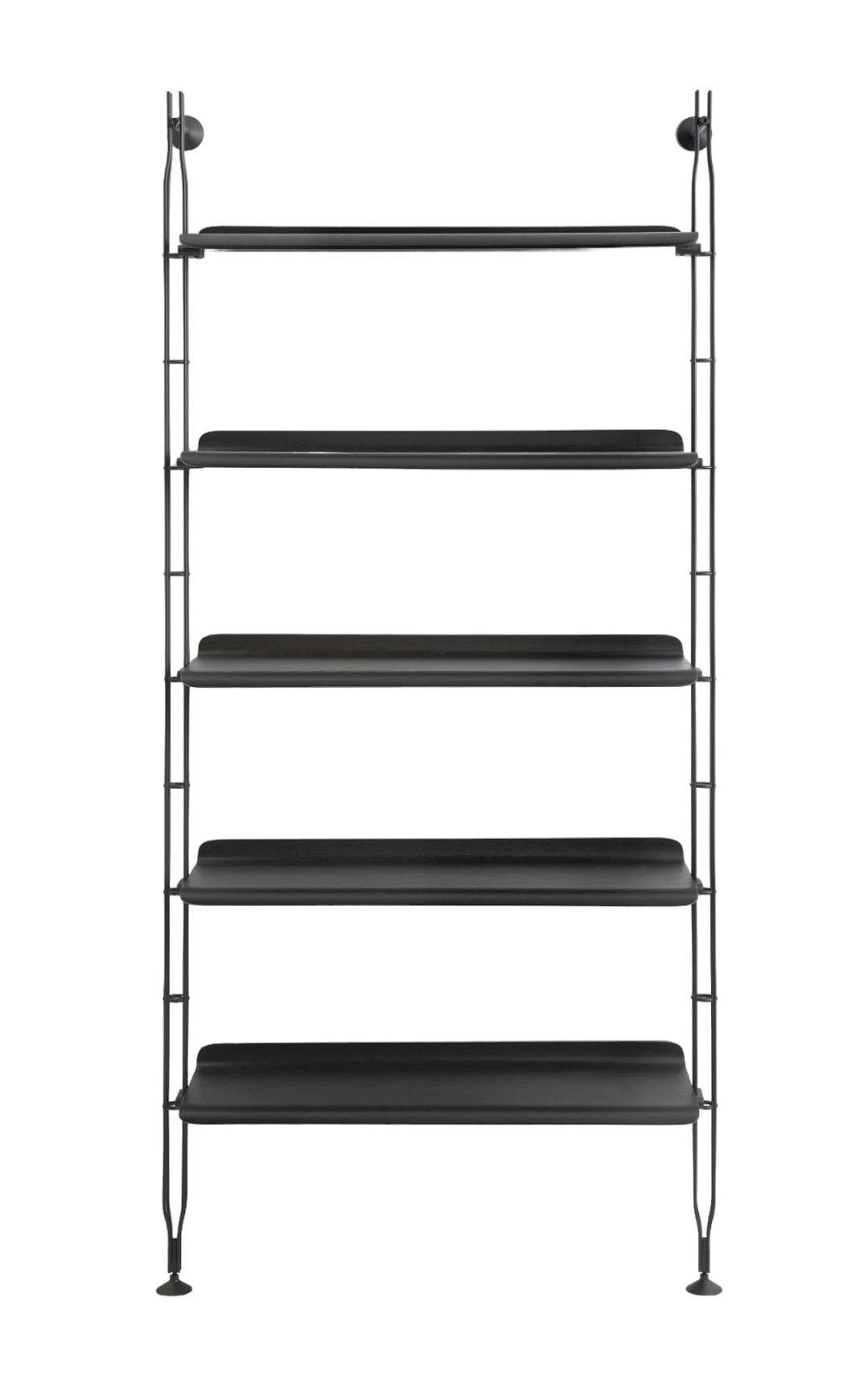 Adam Wood Regal 5 Ablagen / 2 Regalsteher Esche schwarz Kartell EINZELSTÜCK
