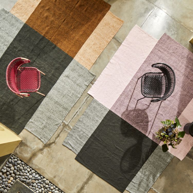 Nobsa Rug Small Teppich ames Flaschengrün / Ocker