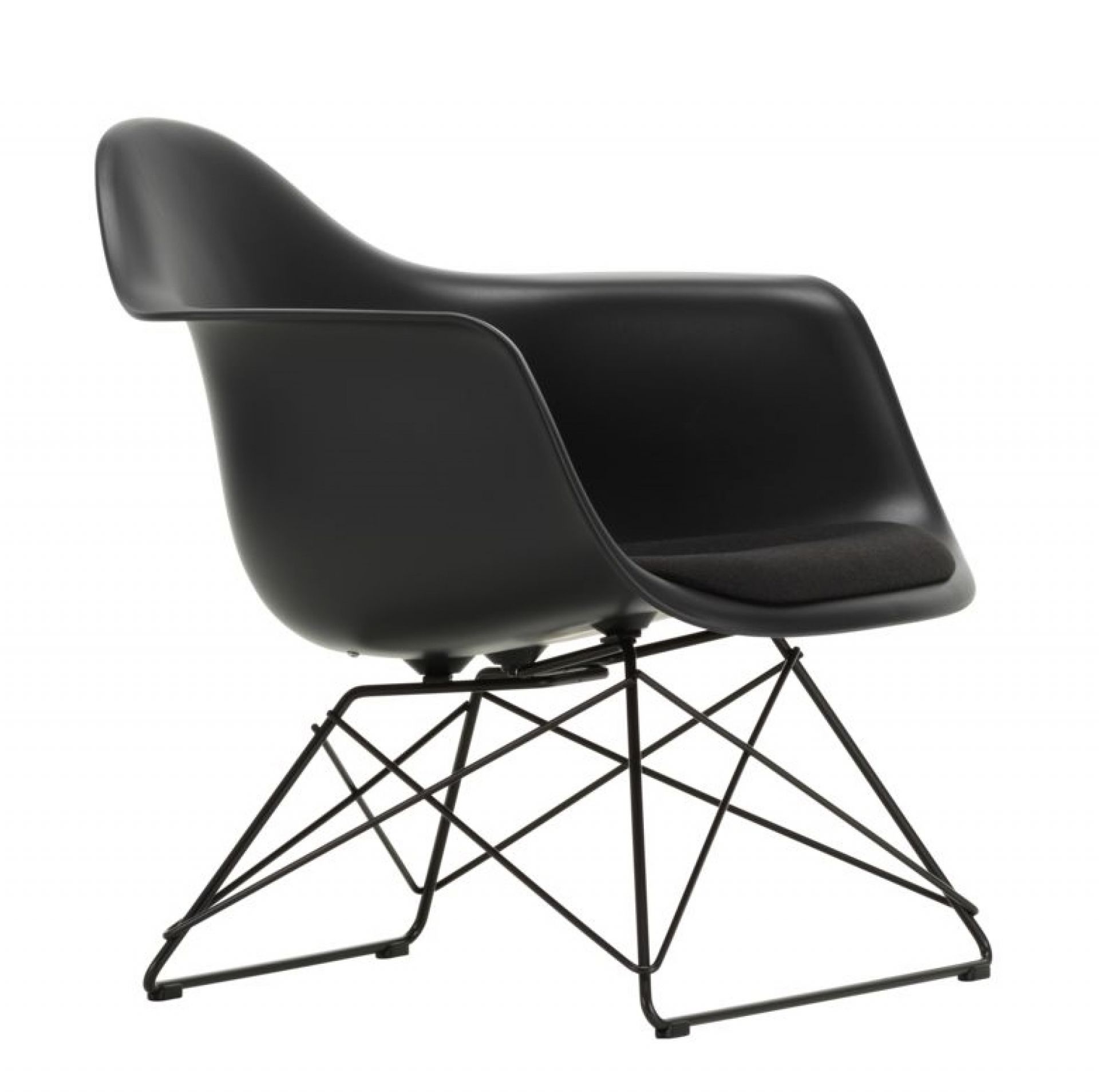 Eames Plastic Arm Chair LAR Stuhl mit Sitzpolster Vitra