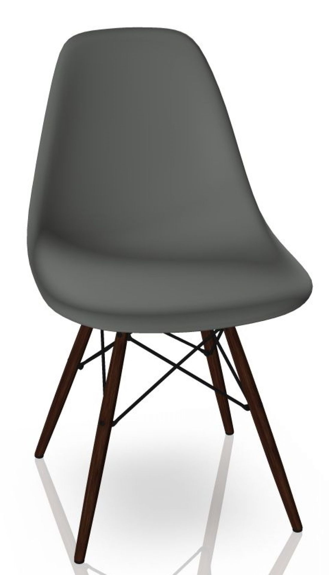 Eames Plastic Side Chair DSW Stuhl Vitra Ahorn dunkel-Granitgrau
