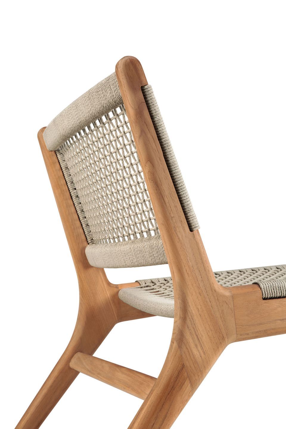 Jack Woven Outdoor Loungsessel Teak Kordel Beige Ethnicraft