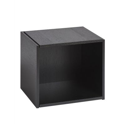 Bricks Cube Open Regal Woud Eiche schwarz