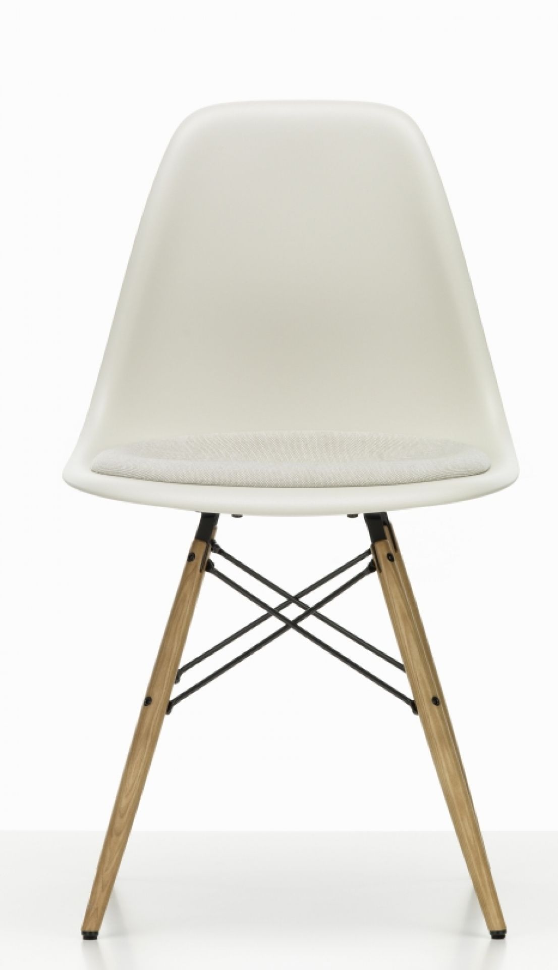 Eames Fiberglass Chair DSW Stuhl mit Sitzpolster Vitra