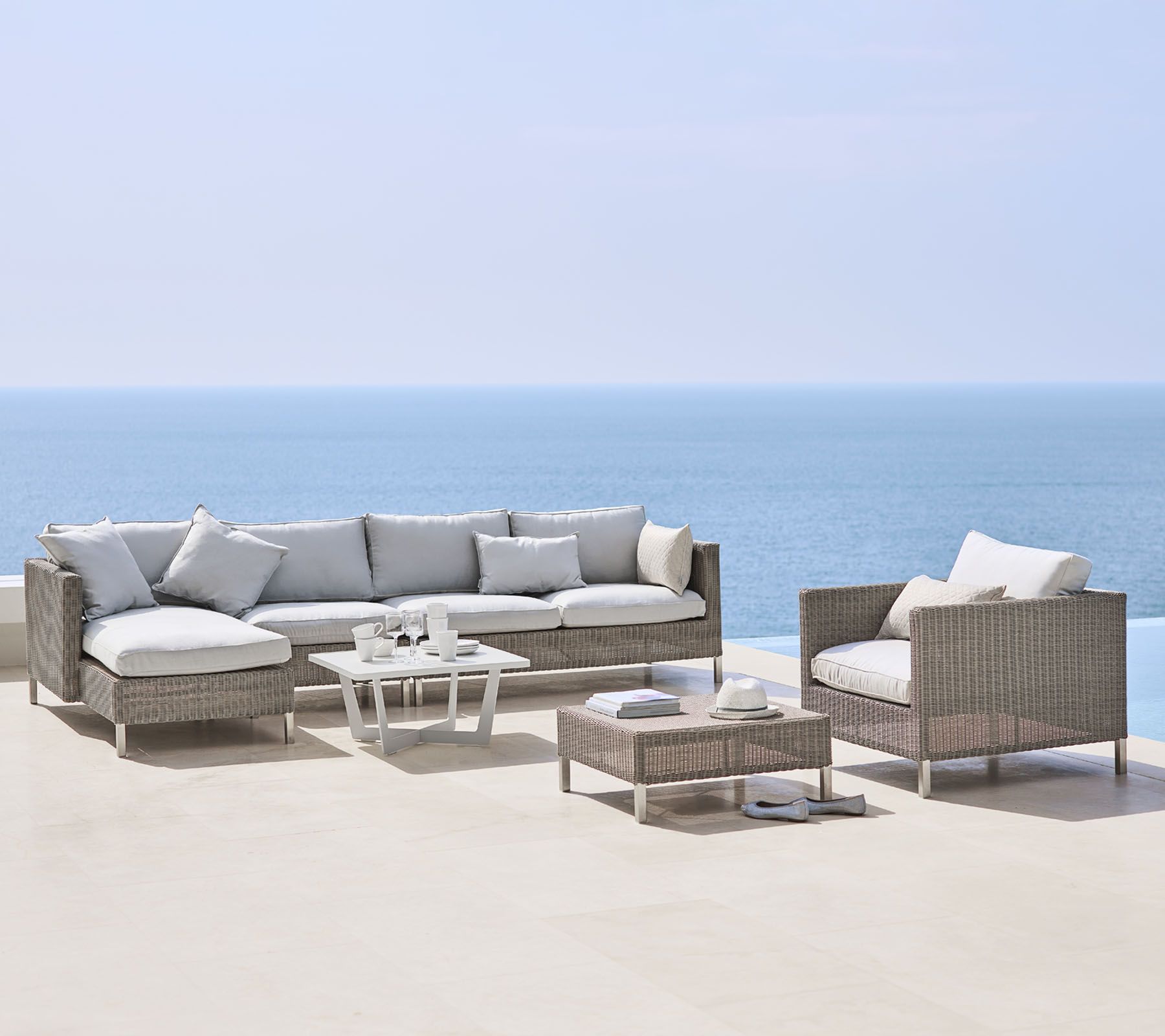 Connect Chaiselongue Modulsofa Links Cane-Line