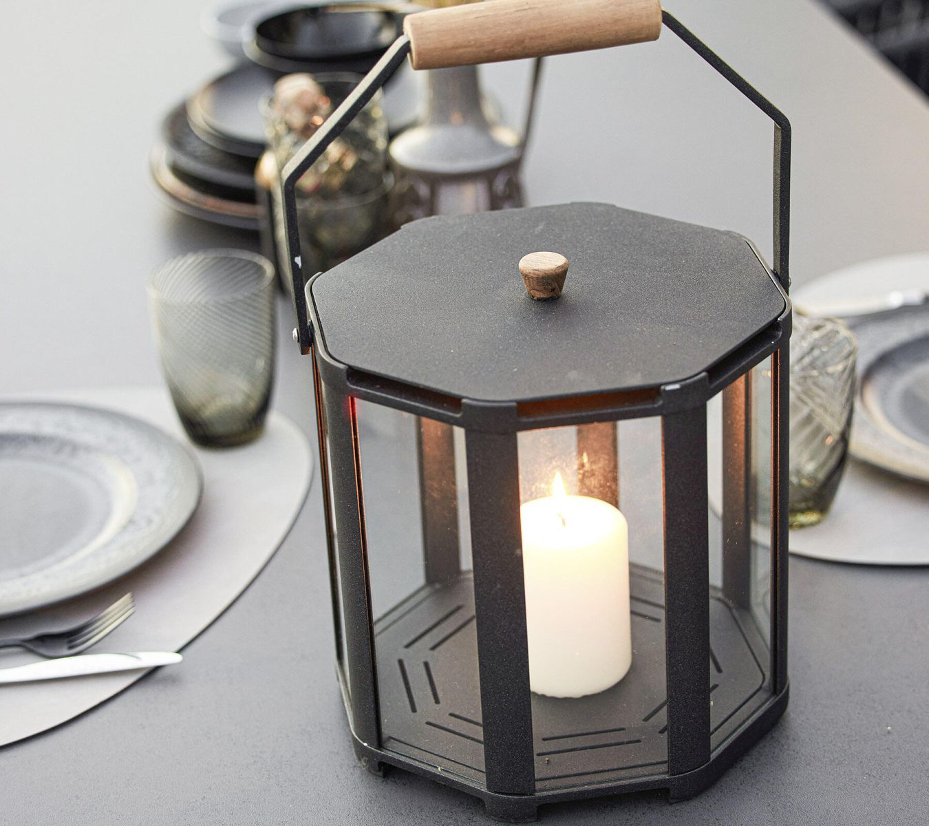 Lightlux Laterne Teak Small Cane-Line