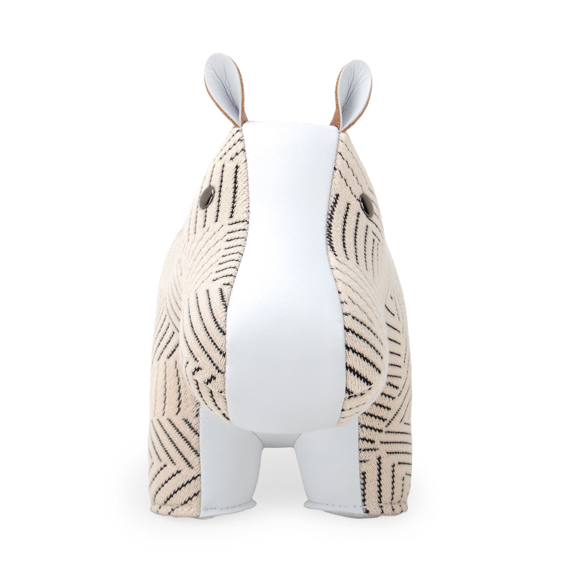 Buchstütze Hippo Razzle Dazzle weiß Züny x KVADRAT
