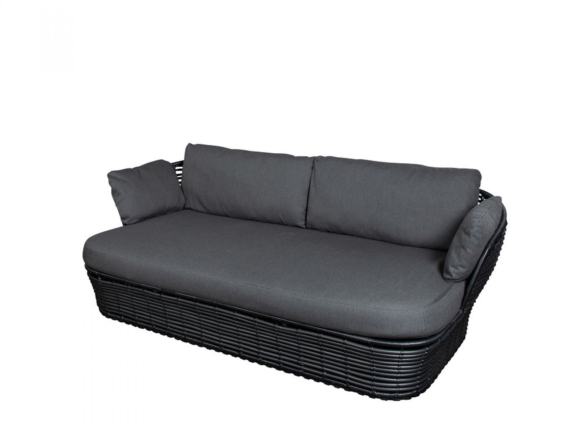 Basket Outdoor 2-Sitzer Sofa Cane-Line Gestell Graphit / Kissen Grau
