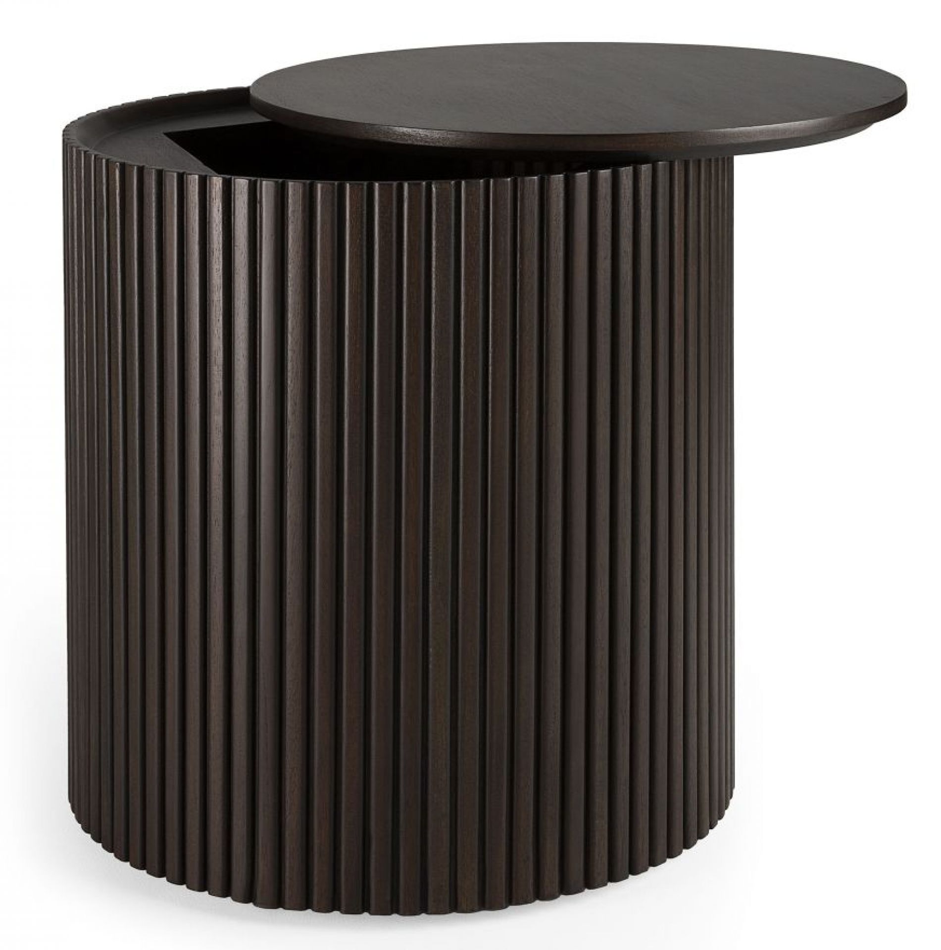 Roller Max Beistelltisch rund dunkelbraun Ethnicraft