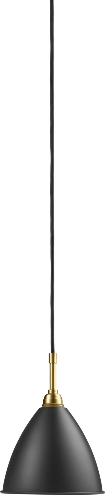 Bestlite Pendelleuchte in Schwarz und Messing von Gubi, moderne Hängelampe für Wohnzimmer und Esszimmer.