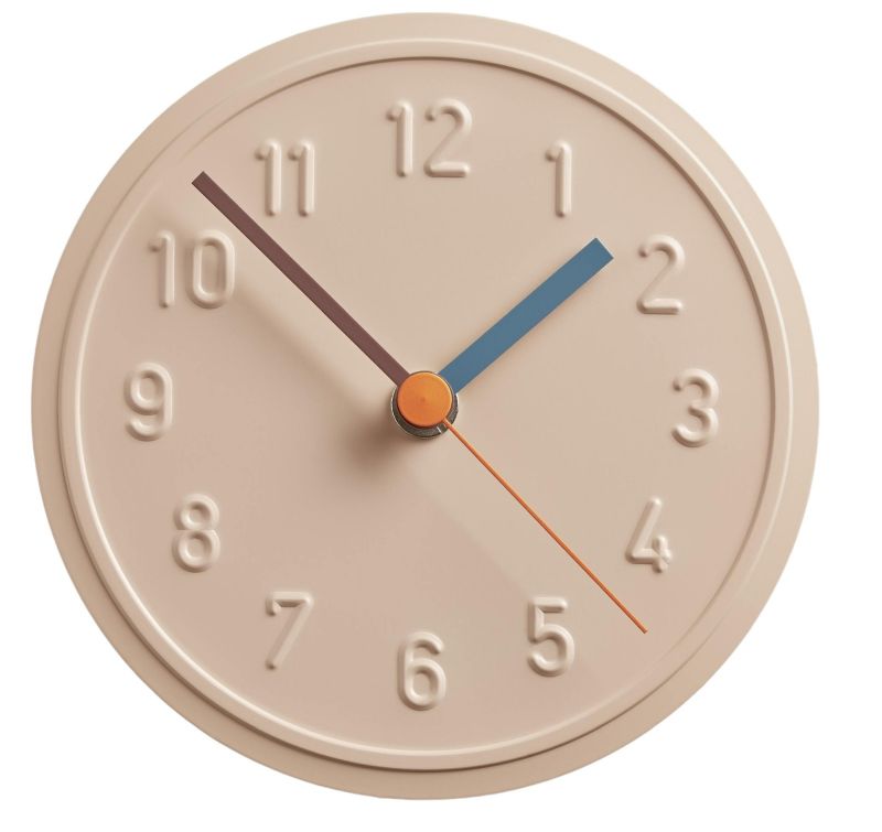 Alu Alu Wanduhr Pfirsich Pastell Richard Lampert