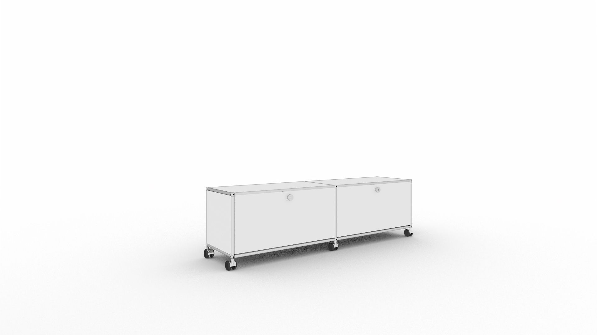 USM Haller schmales TV Lowboard weiß