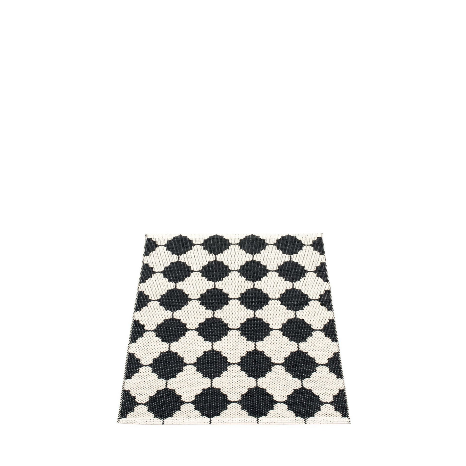 Marre Kunststoffteppich 70x90 cm Pappelina Schwarz-Vanille