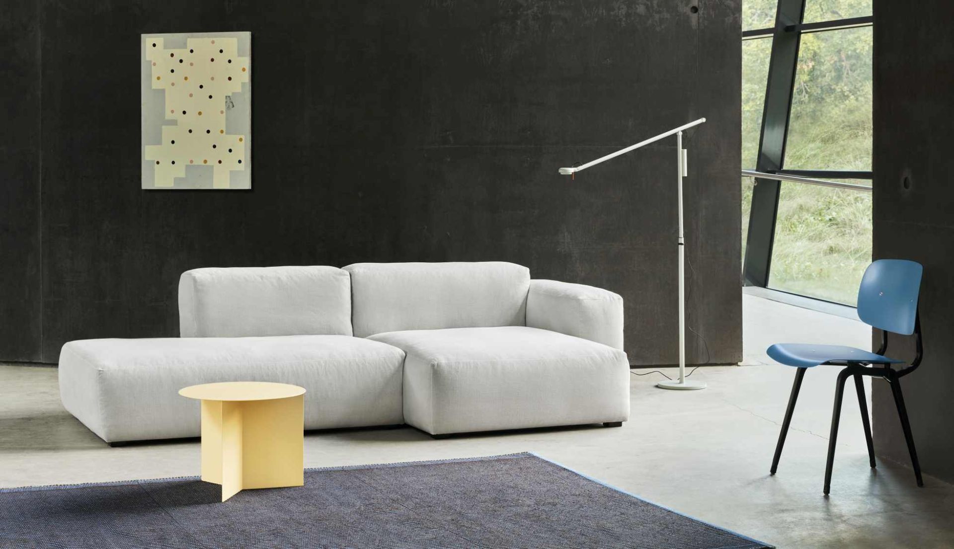 Mags Soft Sofa Low 2,5-Sitzer Combination 3 mit Armlehne rechts Hay
