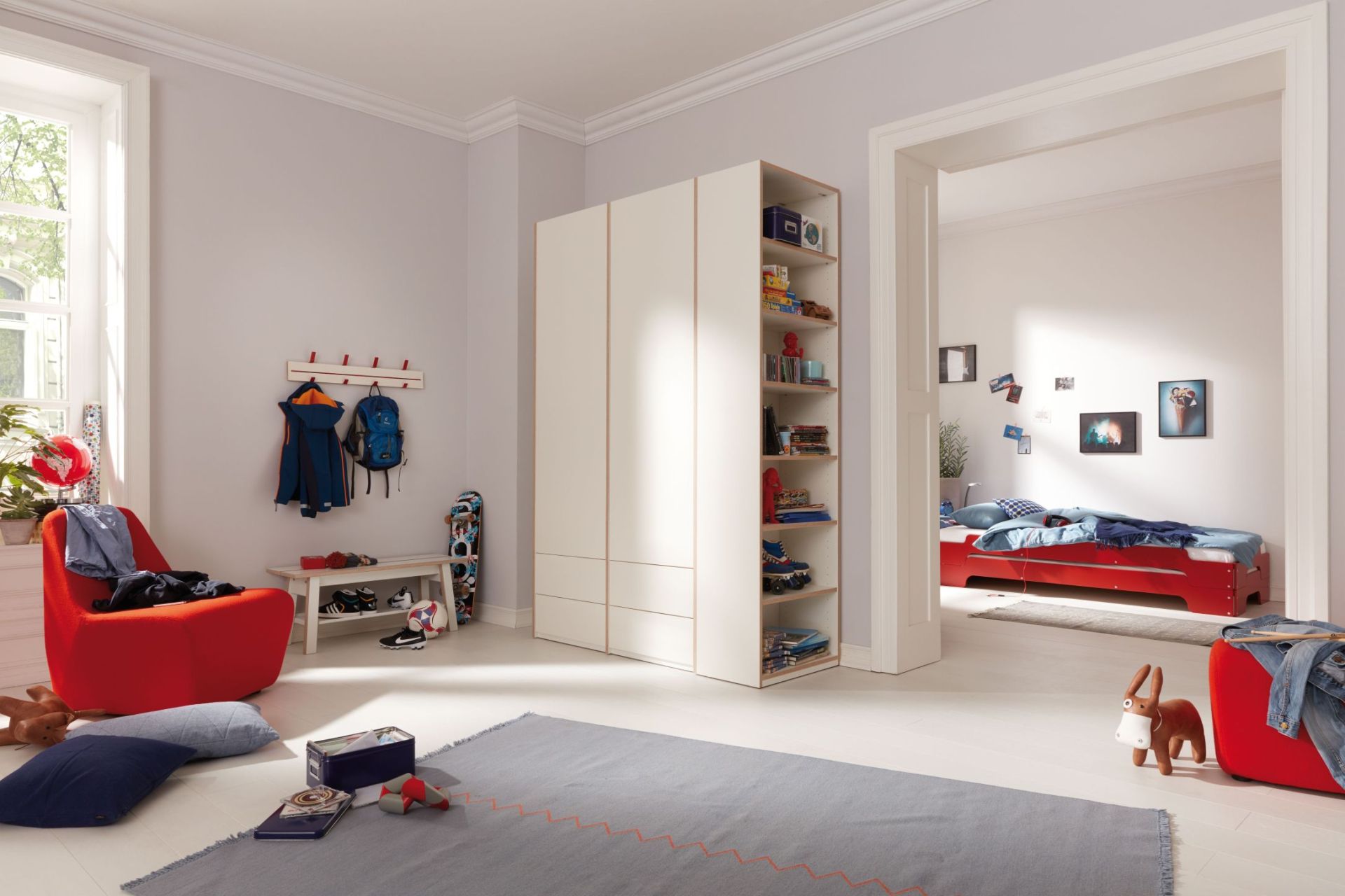 MODULAR PLUS Schrank B 154,1 cm Kombination mit Anbauregal rechts Müller Möbelwerkstätten