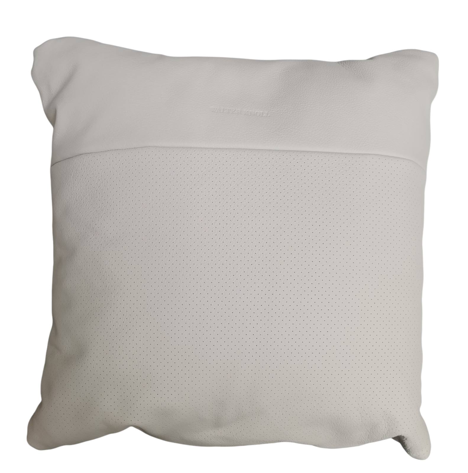 Dekokissen 50x50 cm Leder Cashmere Light grey Walter Knoll EINZELSTÜCKE (2x vorhanden)