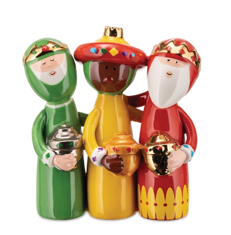 AGJ01 4 Uno, Due, Tre Re Magi Porzellanfigur Könige Alessi