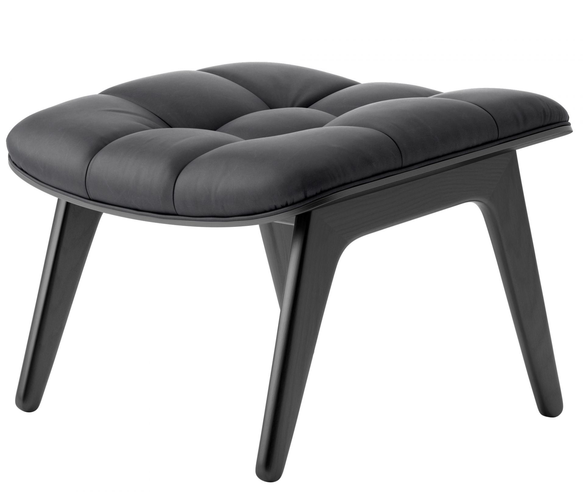 Mammoth Ottoman Lederbezug Norr11-Eiche schwarz Dunes Leder Anthrazit