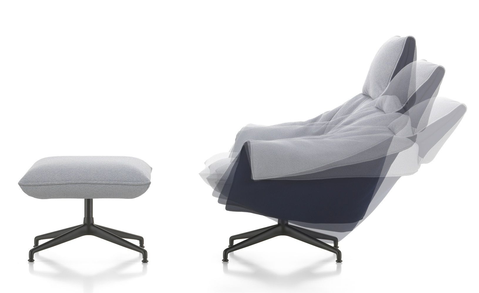 Bascule Highback Sessel mit Ottoman Vitra