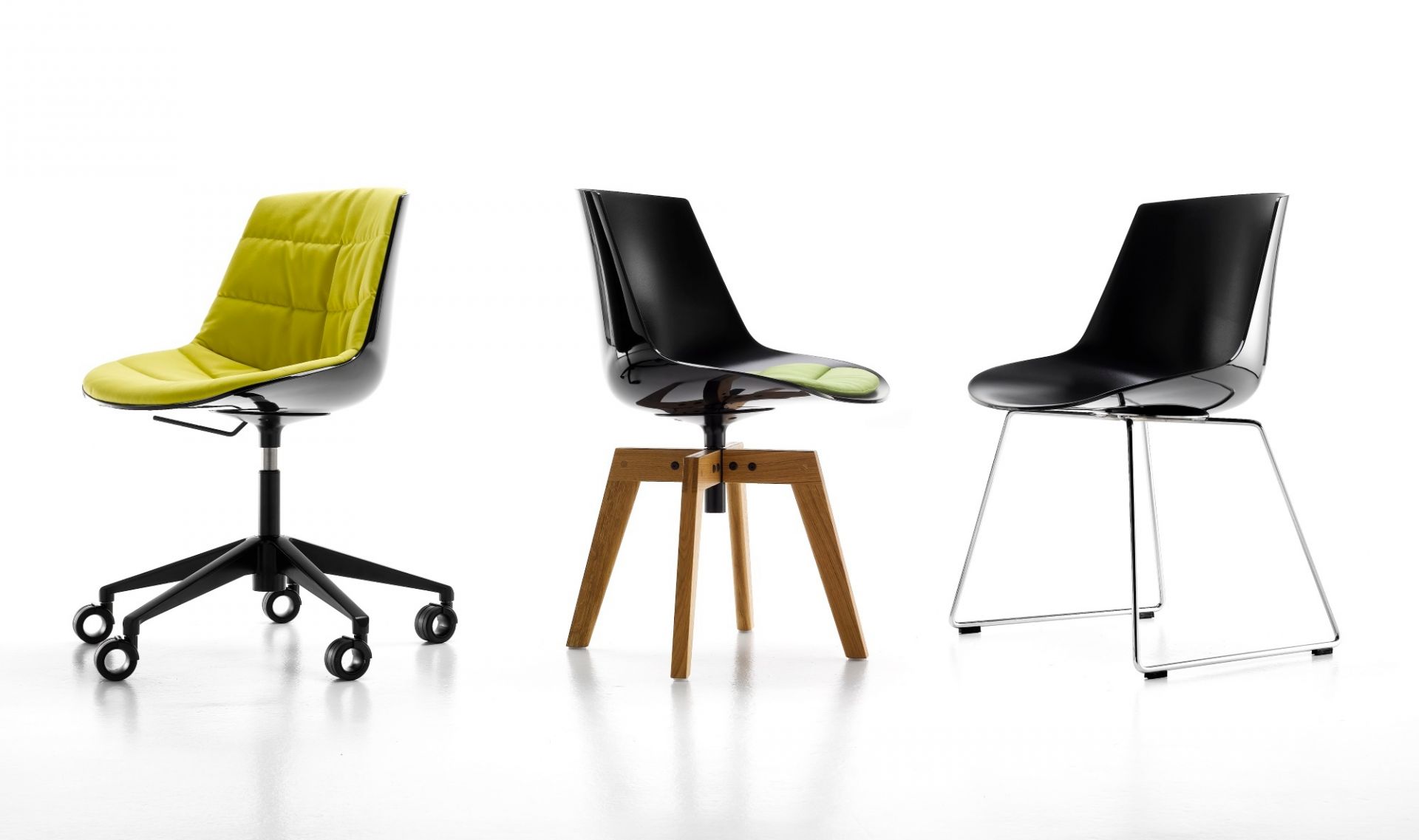 Flow Chair Stuhl Vierfußgestell Eiche MDF Italia