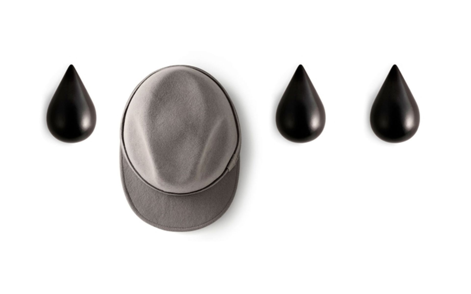 Dropit Hooks 2er Pack Garderobenhaken SCHWARZ / LARGE Normann Copenhagen EINZELSTÜCK