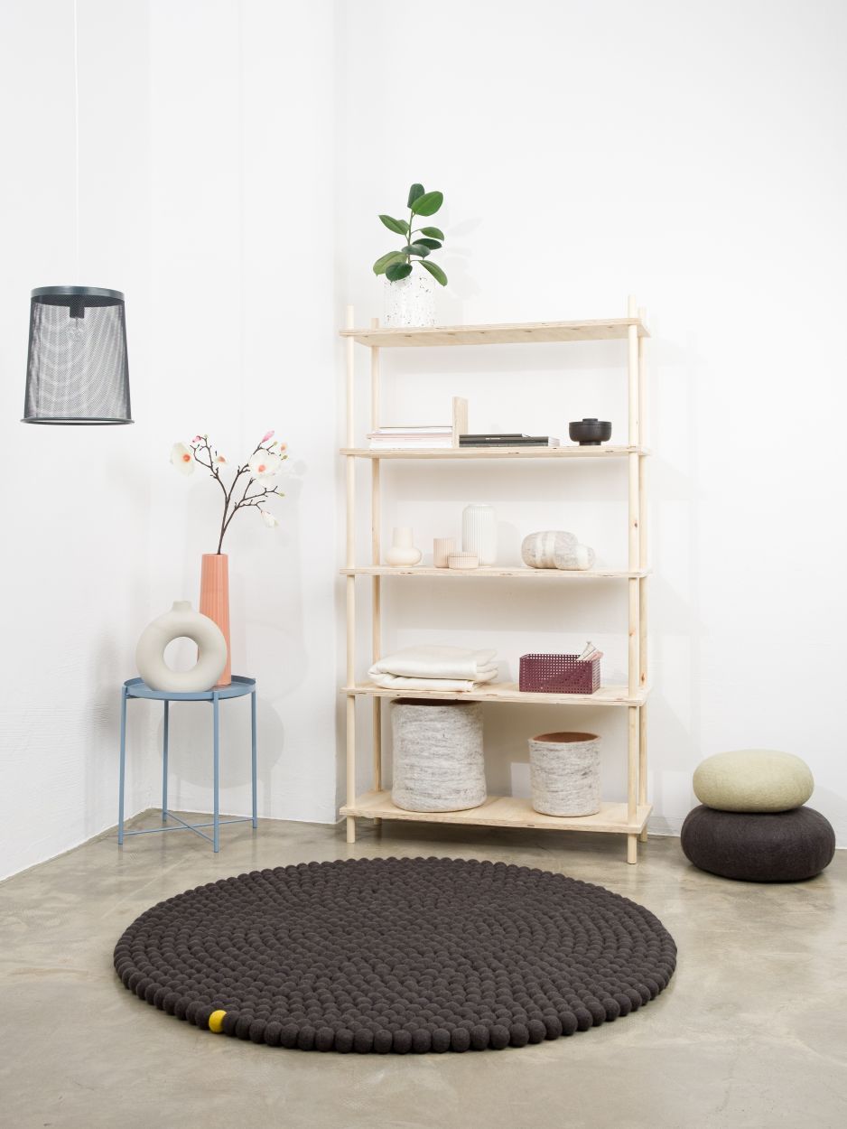 Big One Rund Filzteppich Ø 160 cm myfelt Anthrazit