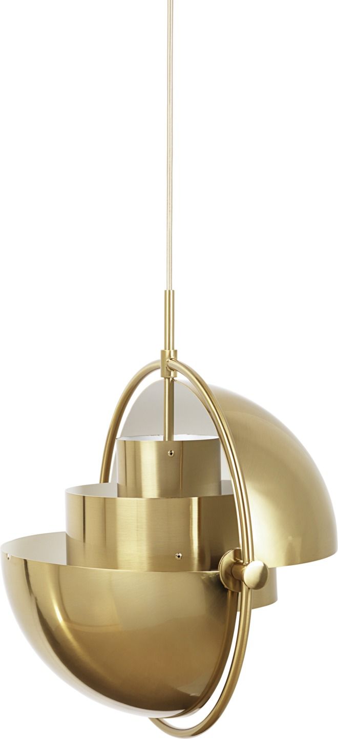 Gubi Multi-Lite Pendelleuchte aus Messing: Elegante Hängeleuchte für stilvolle Innenräume und Wohnzimmer.