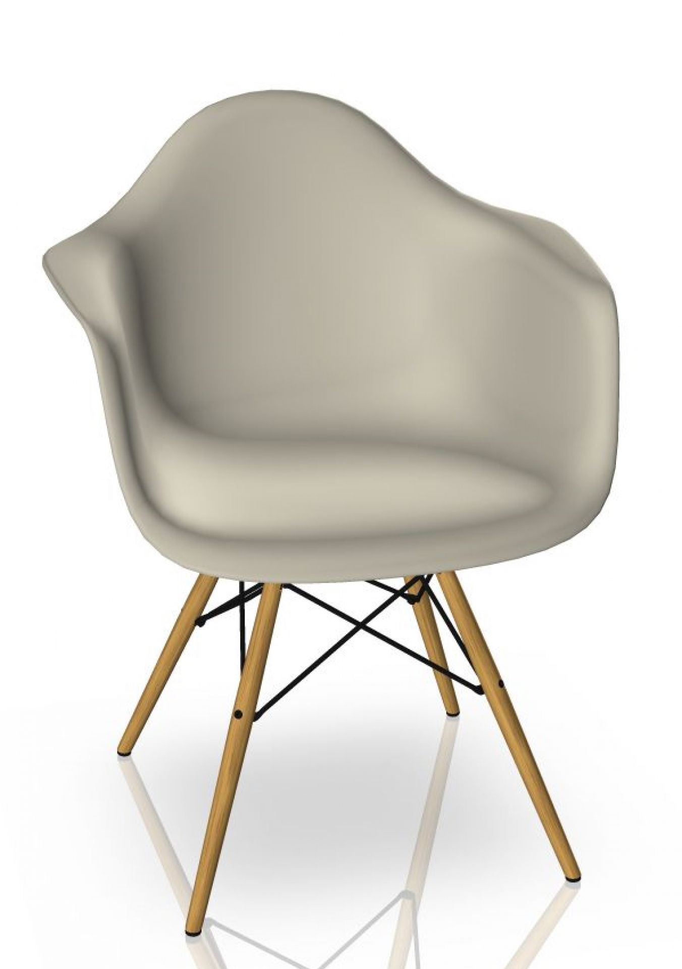 Eames Plastic Arm Chair DAW Stuhl Vitra Ahorn gelblich - Kieselstein