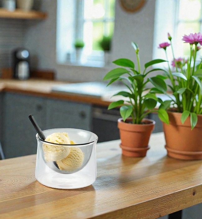 Gelato Becher mit Löffel Philippi