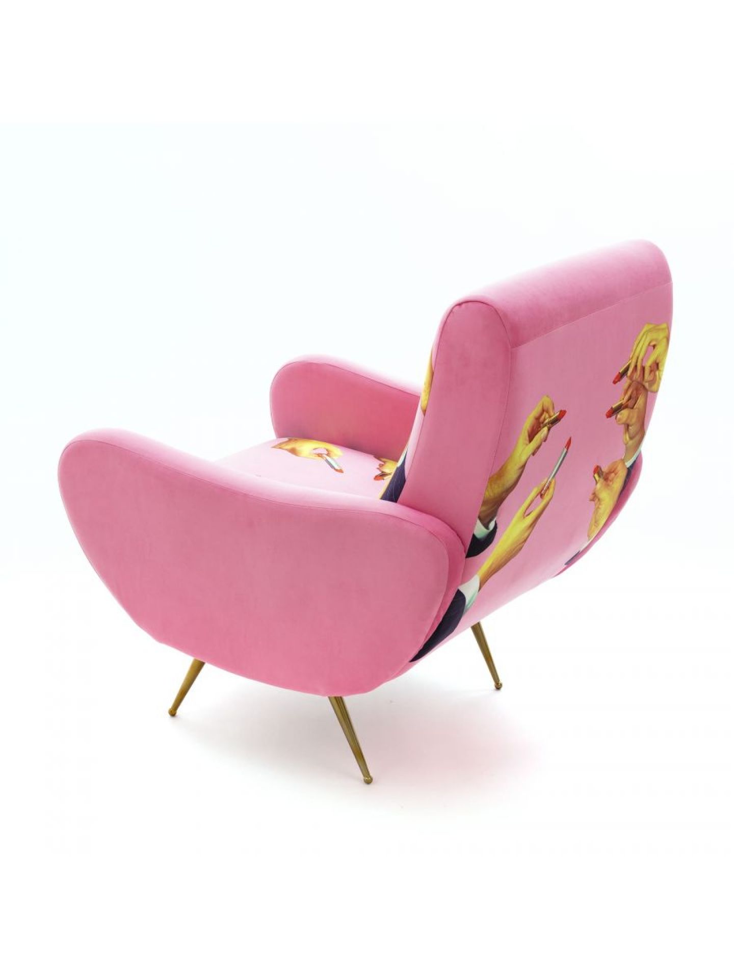 Toiletpaper Sessel Lipsticks Pink Seletti