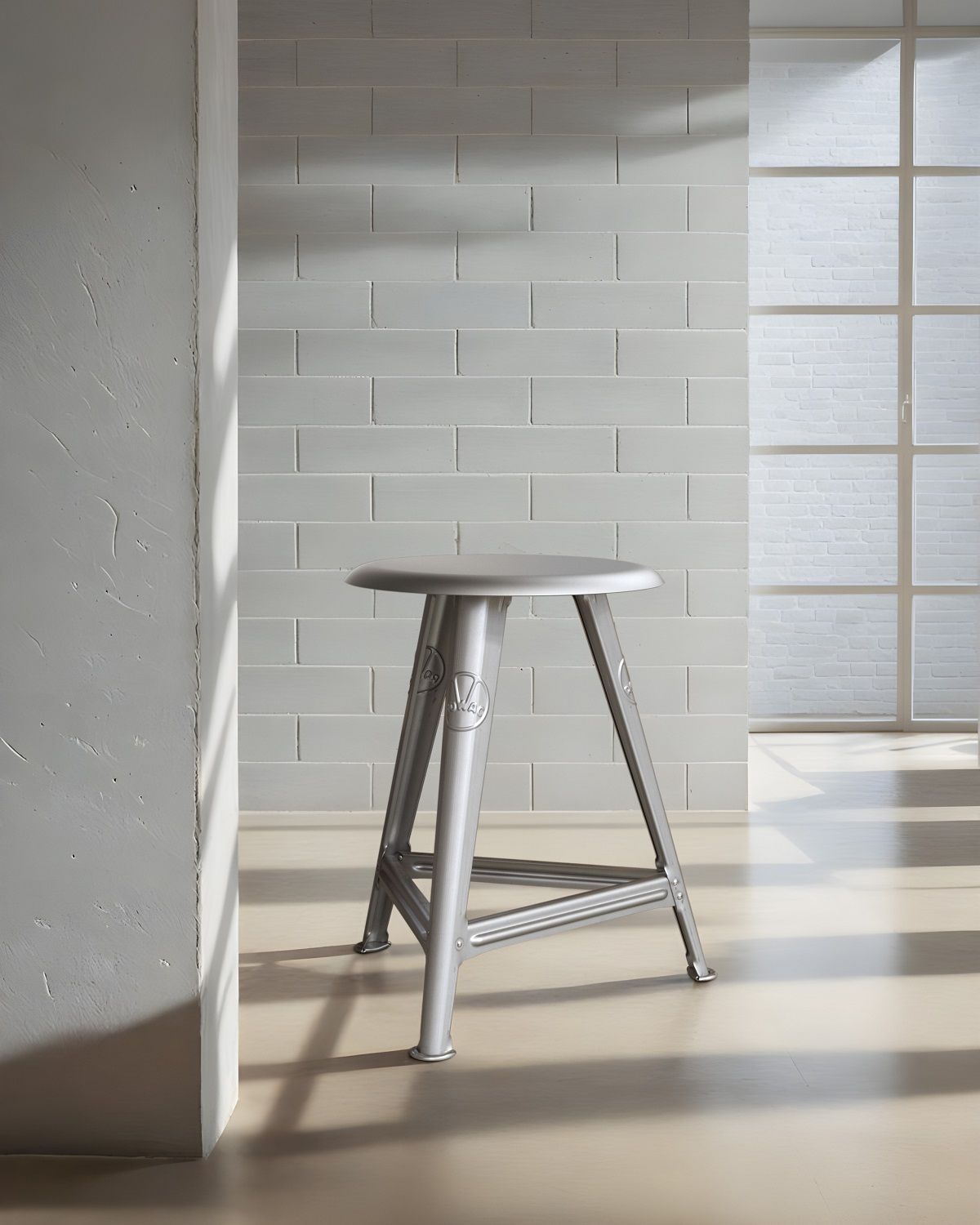 Just Steel Hocker / Schemel Bauhaus Dessau 100 Edition Rowac LIMITED EDITION