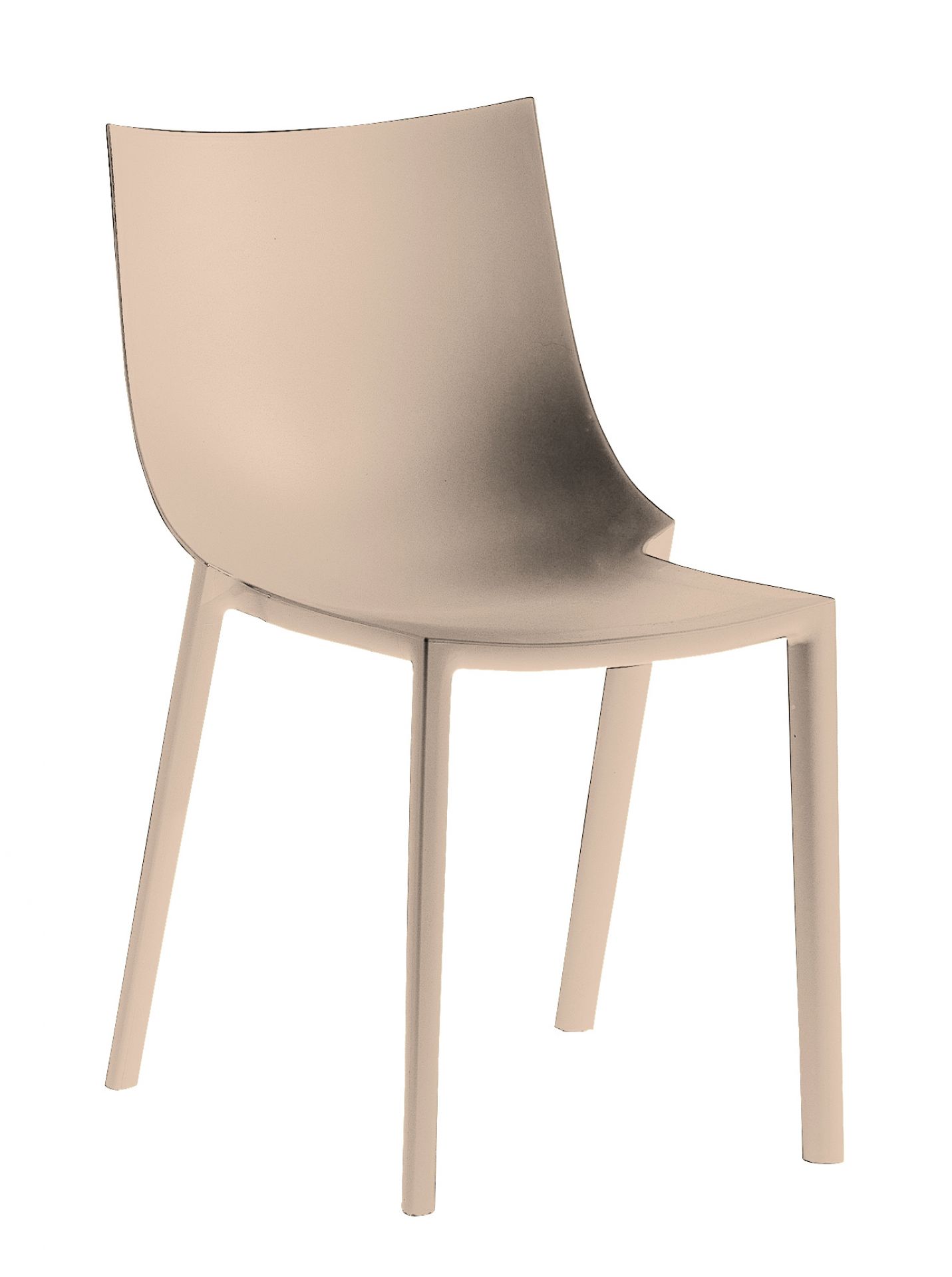 Beiger Bo Stuhl von Driade, moderner Design Stuhl für Esszimmer und Wohnbereich.